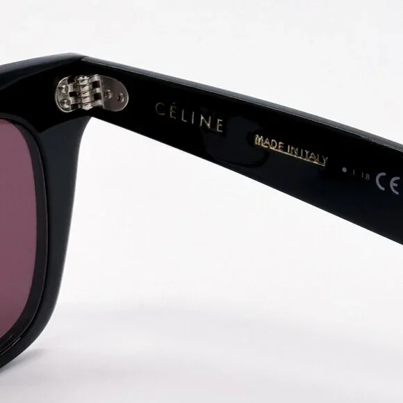NEW CELINE CL40057F 01Y BLACK PURPLE WOMEN SUNGLASSES CELINE - Picture 9 of 10